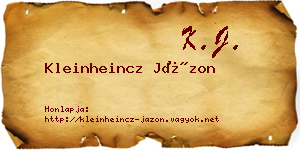 Kleinheincz Jázon névjegykártya